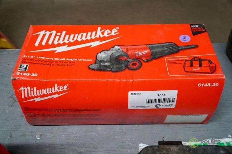 Milwaukee 614830 41/2in Small Angle Grinder Roller Auctions