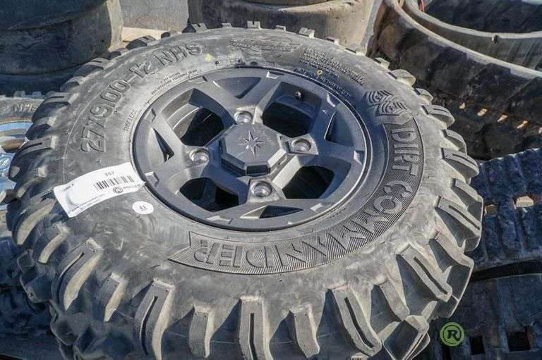 (4) Dirt Commander 27 x 9.0012 NHS Tires With Rims Roller Auctions
