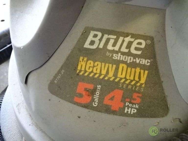 Shop Vac Brute Vacuum 5Gallon, 45Hp Roller Auctions