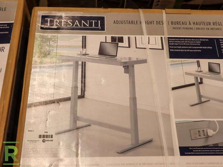 Tresanti 48 Power Adjustable Height Desk With 3 USB New Roller 