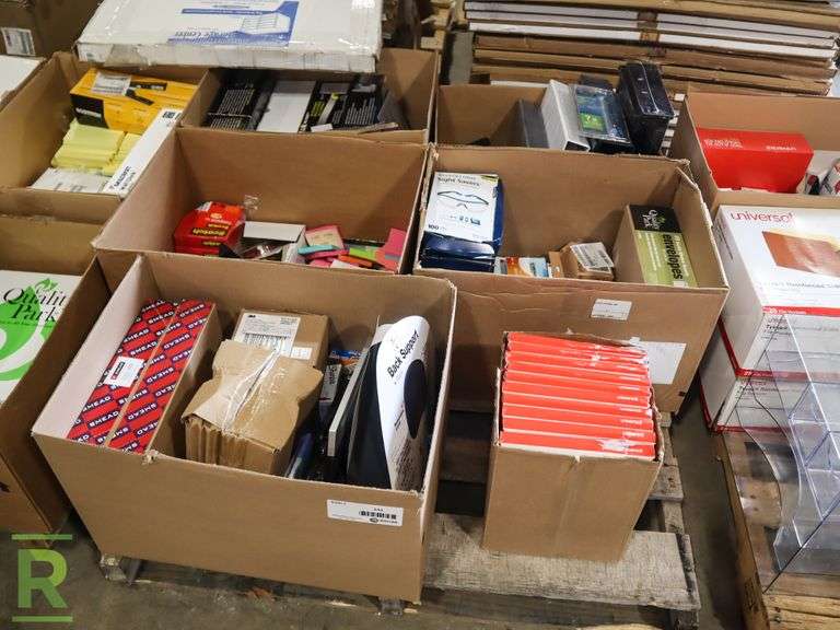 Pallet of Office Supplies Roller Auctions