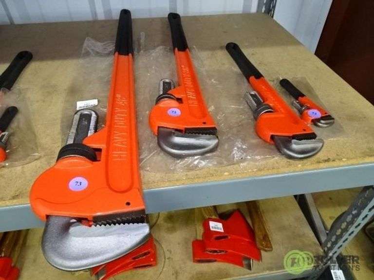 (4) Assorted Heavy Duty Monkey Wrenches Roller Auctions