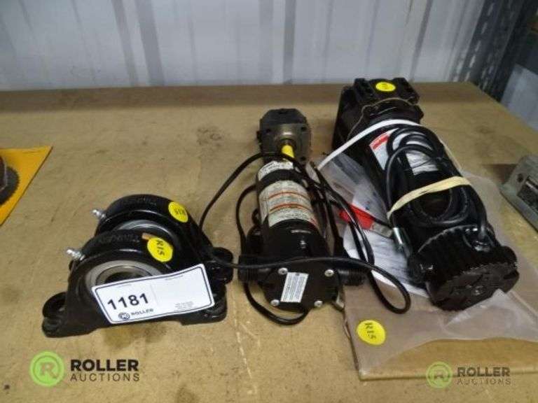 Dayton 2H575C DC Gear Motor, Dayton Flexible Impeller Pump and Timken Roller Auctions