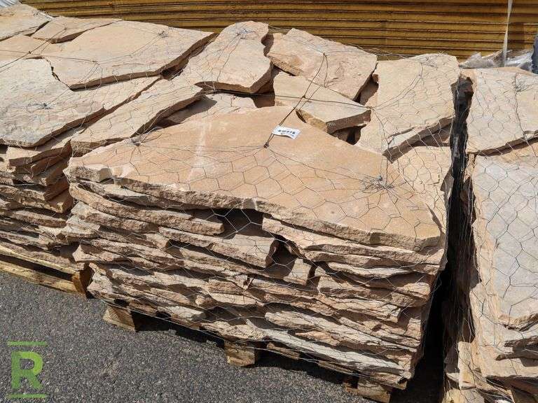 Pallet of Flat Stone Landscape Rock Roller Auctions