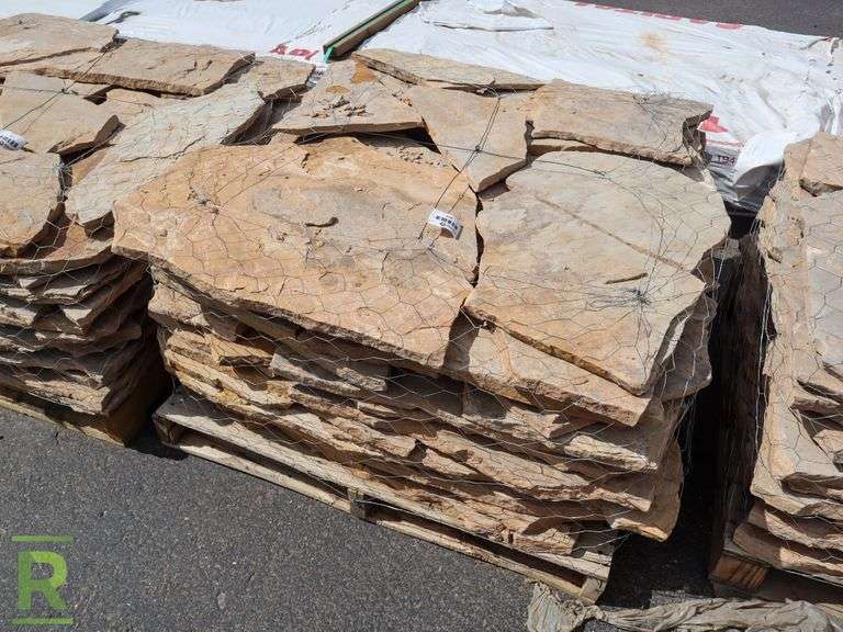 Pallet of Flat Stone Landscape Rock Roller Auctions