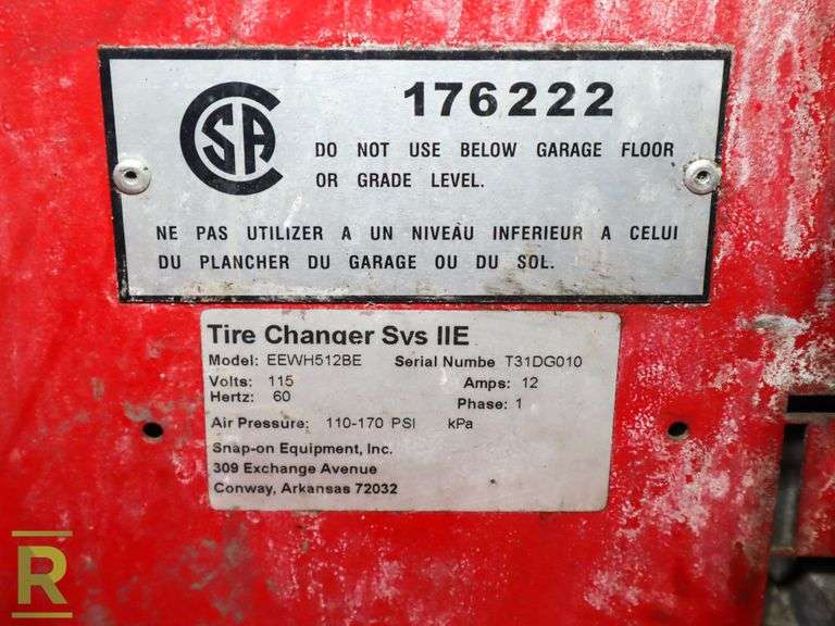John Bean EHP System II Tire Changer Roller Auctions