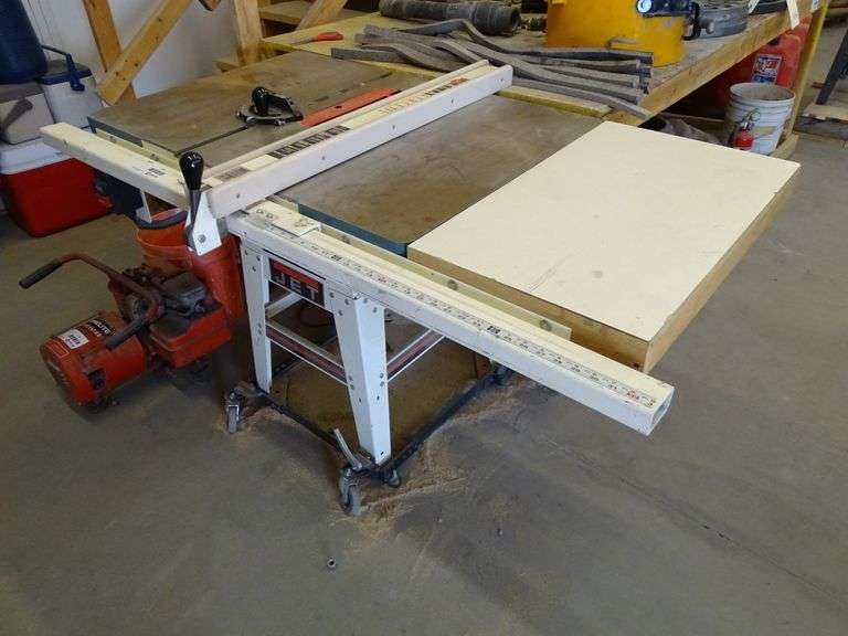 Jet JWTS10 Table Saw, 60" With Rolling Stand Roller Auctions