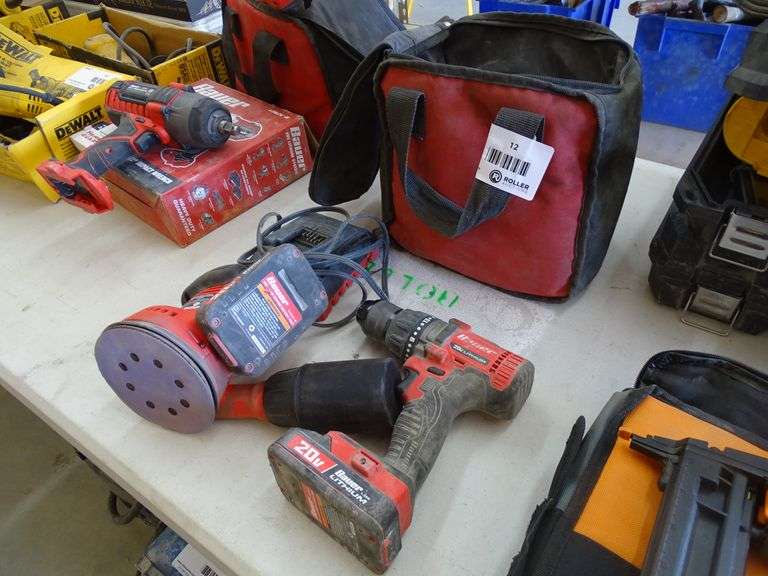 Bauer 363832018 Drill and Bauer Random Orbital Sander Roller Auctions
