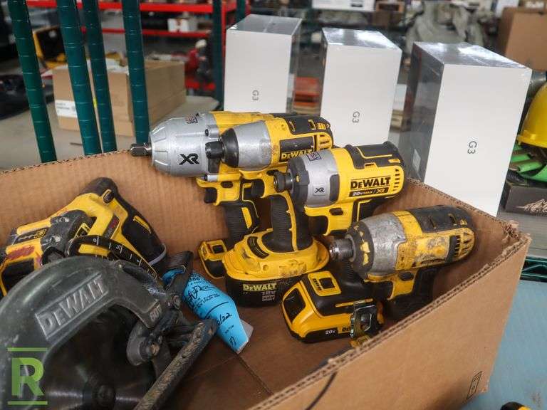 Tray of Cordless DeWalt Power Tools Roller Auctions