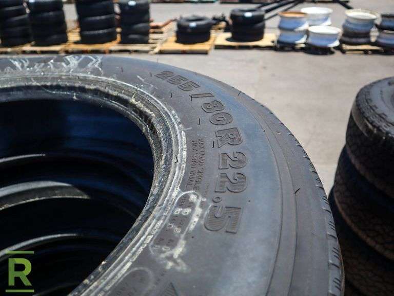 (6) Michelin XRV 255/80R22.5 Tires Roller Auctions