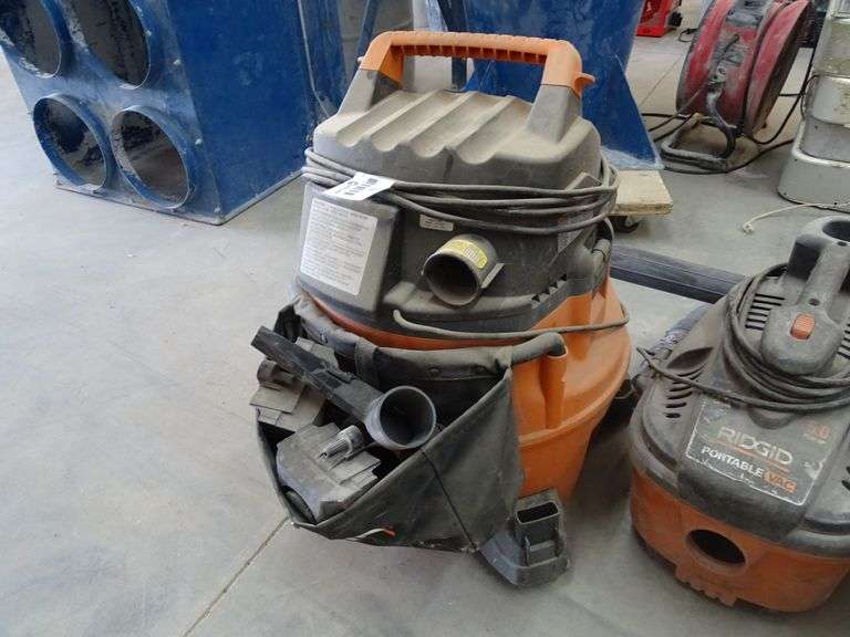 (2) Ridgid Shop Vacs WD14500, WD12450 and Portable Wet / Dry Vac