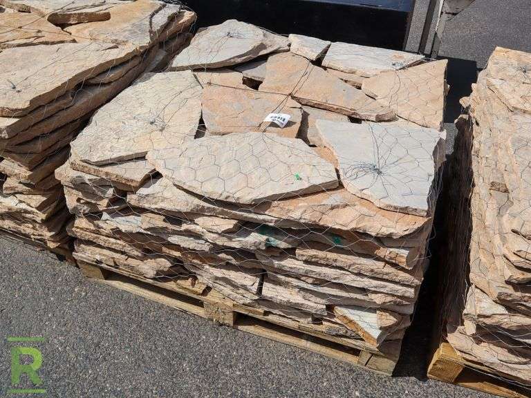Pallet of Flat Stone Landscape Rock Roller Auctions