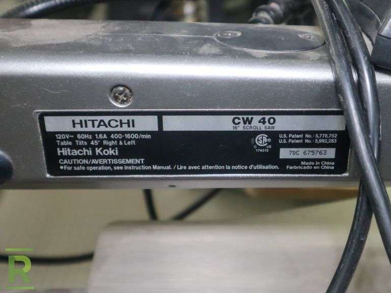 Hitachi CW40 Scroll Saw Roller Auctions