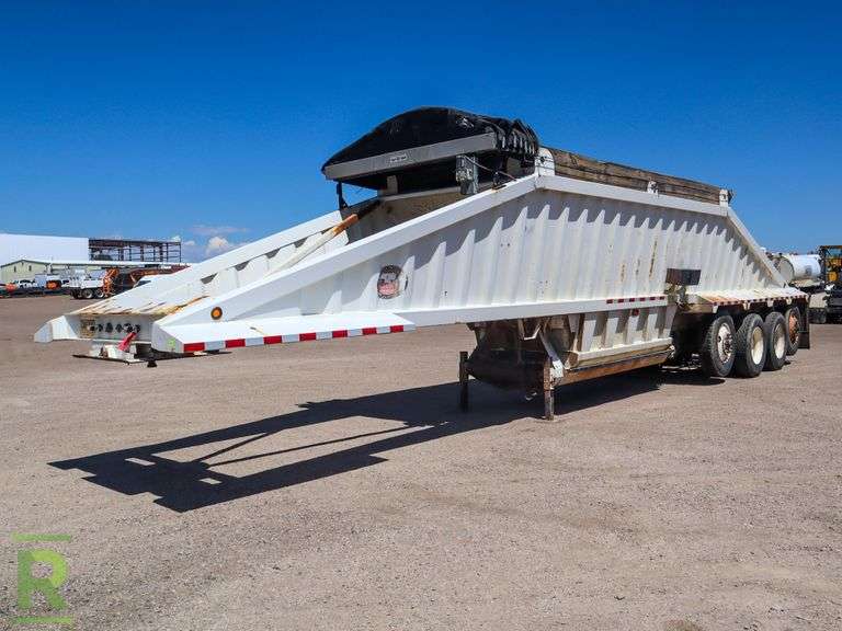 2015 CTSI BDT46 Quad Axle Belly Dump Trailer Roller Auctions