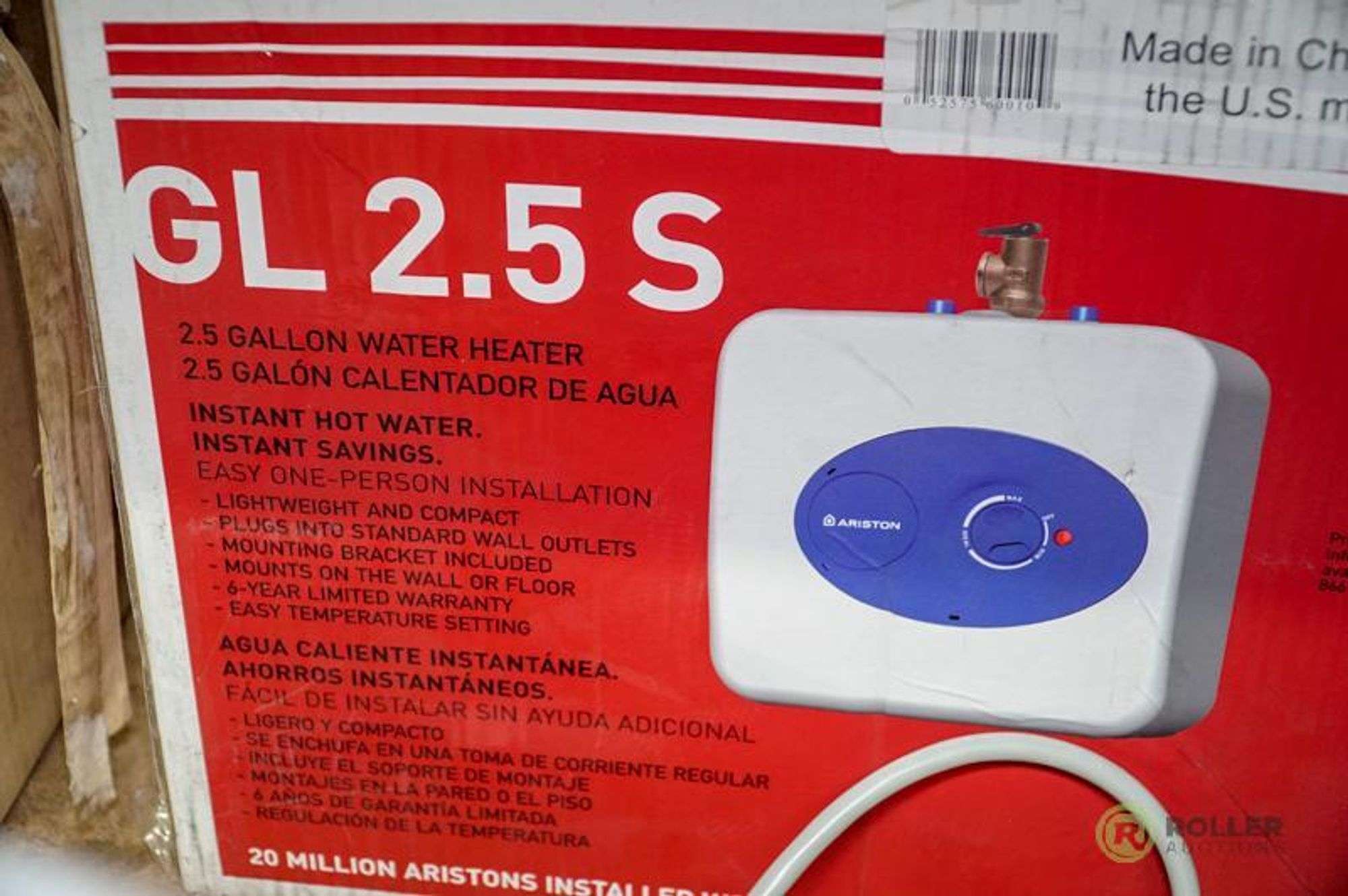 Ariston GL2.5S 2.5-Gallon Water Heater - Roller Auctions