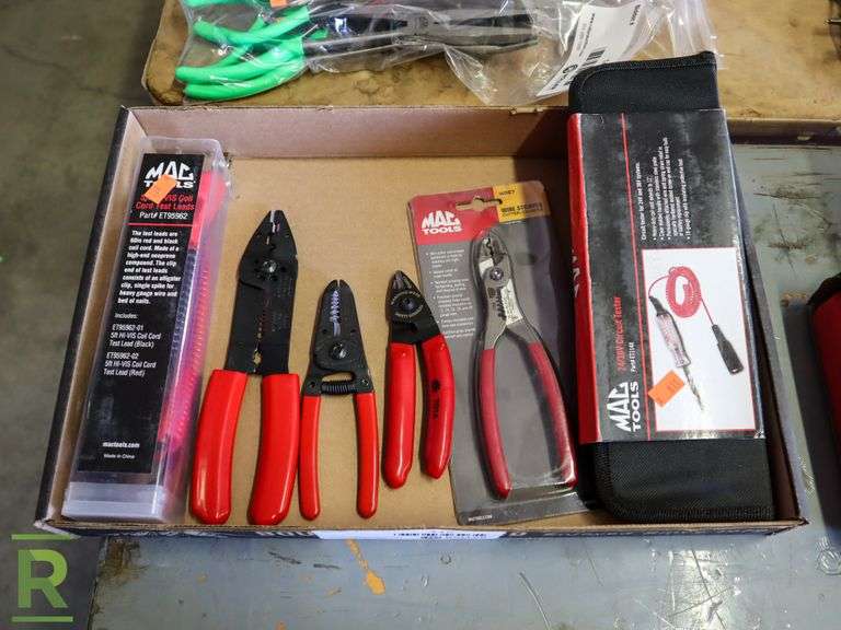 Tray of New Mac Tools Wire Cutters and Circuit Testers Roller Auctions