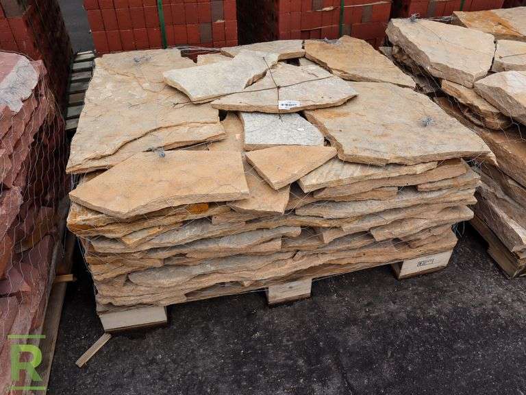Pallet of Flat Stone Landscape Rock Roller Auctions