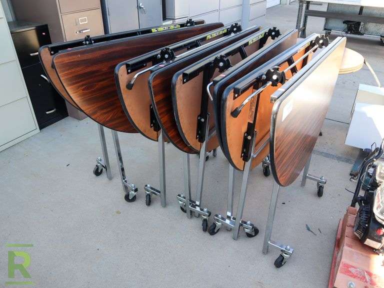 (4) Folding Tables on Casters Roller Auctions