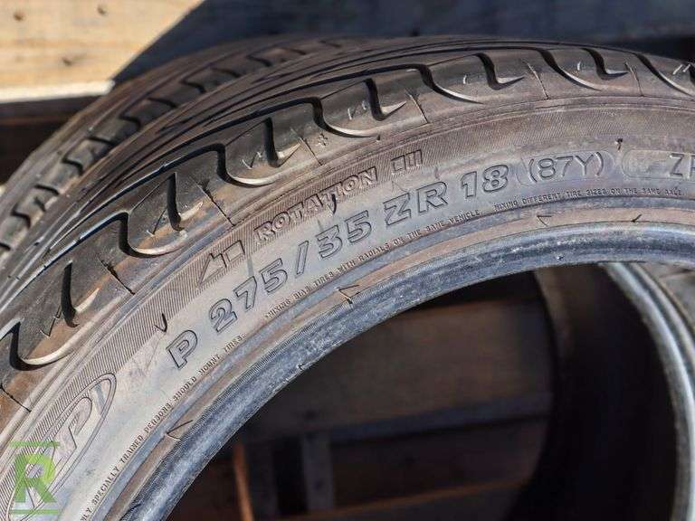 (2) Michelin Pilot Sport P275/35ZR18 Tires Roller Auctions