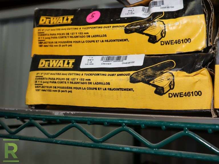(5) New DeWalt DWE46100 5" / 6" Cutting and Tuck Pointing Dust Shrouds