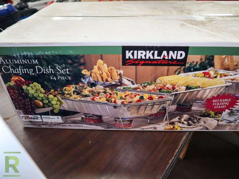 Kirkland 494728 24Piece Aluminum Chafing Dish Set Roller Auctions