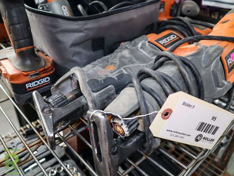 (5) Ridgid Power Tools, Saws, Sander and Drill Roller Auctions