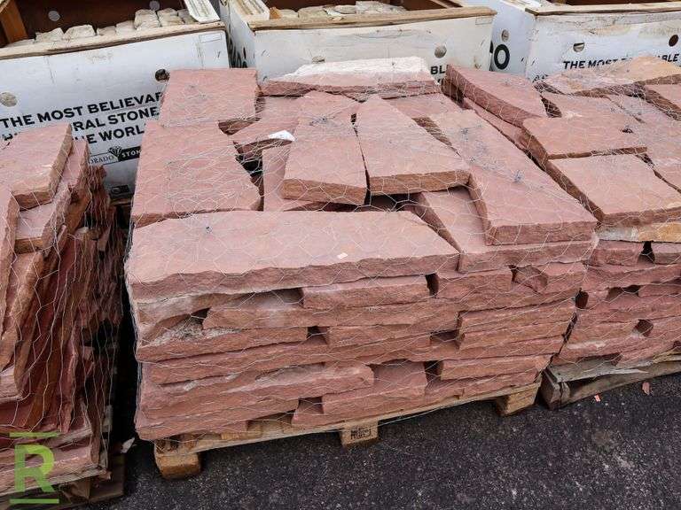 Pallet of Flat Stone Landscape Rock Roller Auctions