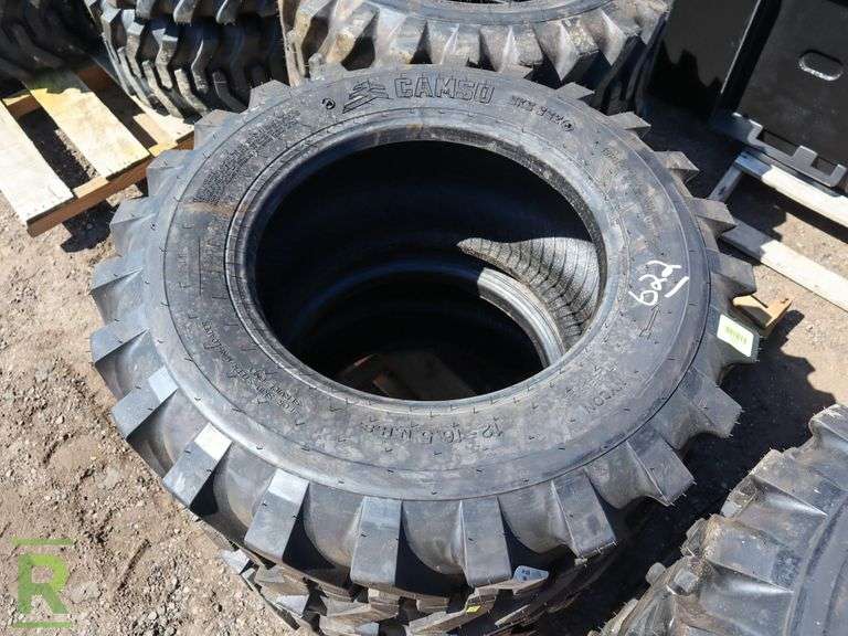 (4) New Camso 1216.5 Skid Steer Tires Roller Auctions