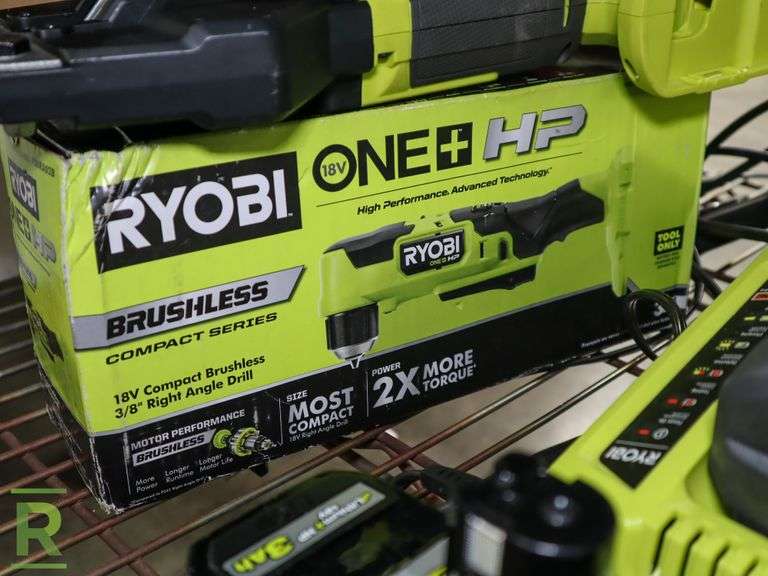 Ryobi P592 Cordless Bolt Cutter, PSBRA02B Angle Drill and Portable
