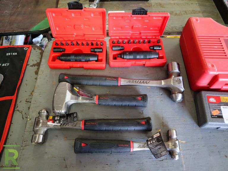 (2) New Mac Tools Impact Driver Sets and (4) Hammers Roller Auctions