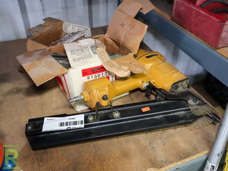 Stanley N80 Pneumatic Nail Gun and Nails Roller Auctions