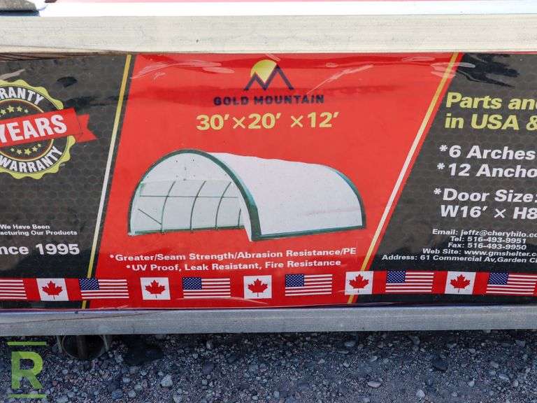 New Golden Mount 20 X 30 X 12 Dome Storage Shelter Roller Auctions dry-stone-walling-scott-s-goats