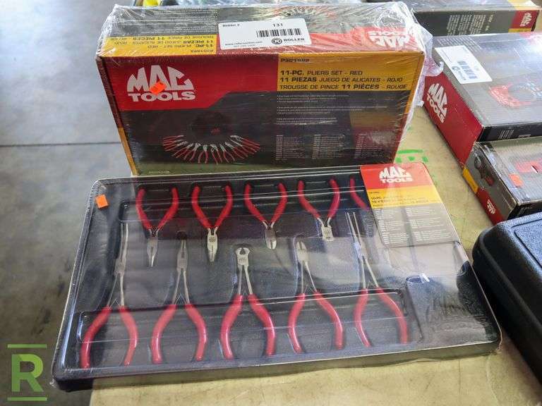 New Mac Tools P301998 111Piece Pliers Set and PS10MA 10Piece Mini Pliers Set Roller Auctions