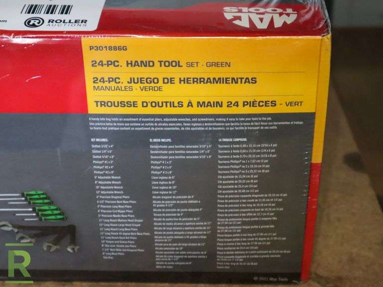 New Mac Tools P301886G 24Piece Hand Tool Set Roller Auctions