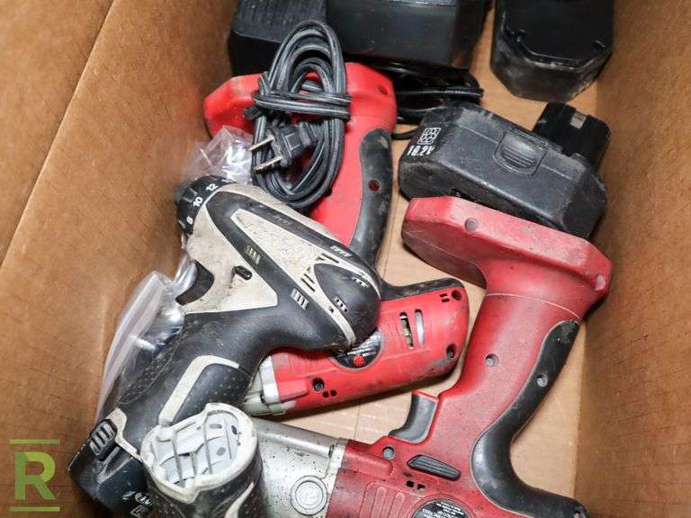 Assorted Cordless Impacts and Drills, (2) Batteries and (2) Chargers