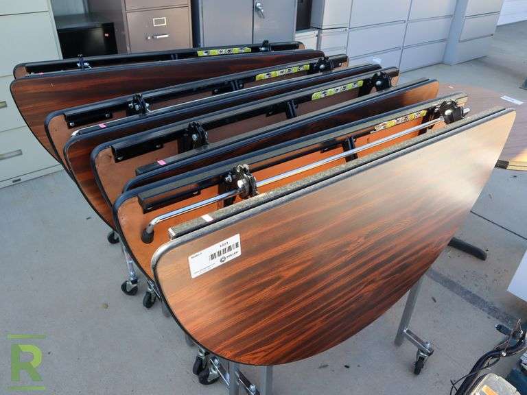 (4) Folding Tables on Casters Roller Auctions