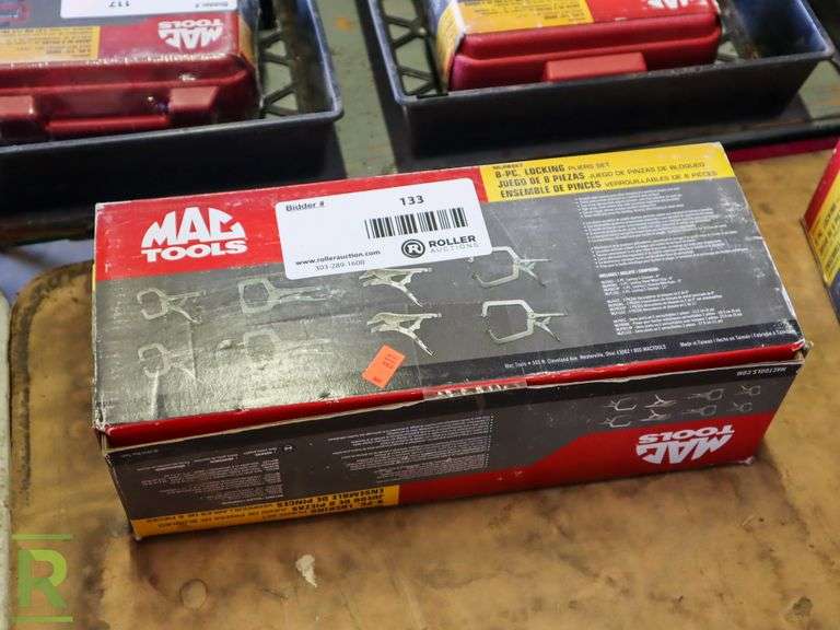 New Mac Tools MLP8SET 8Piece Locking Plier Set Roller Auctions