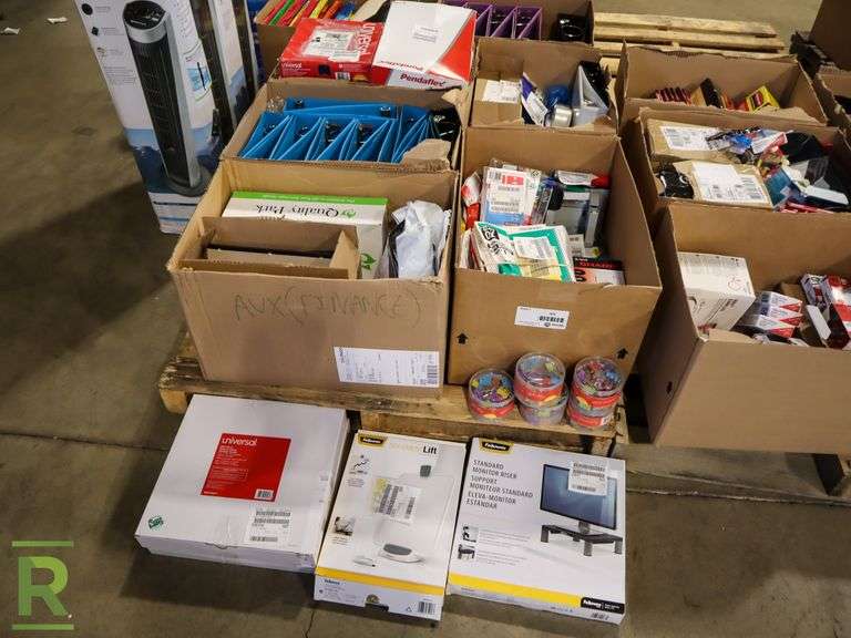 Pallet of Office Supplies Roller Auctions