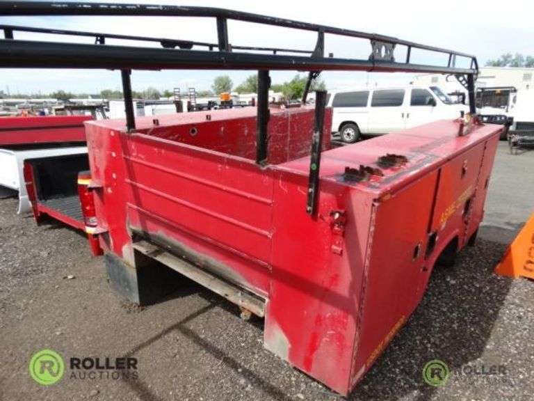 9' x 7'7in Knapheide Utility Bed With Headache Rack Roller Auctions