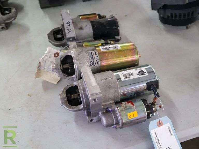 (3) Starters; AI Base 3267N, CarQuest 64925N and GM Roller Auctions