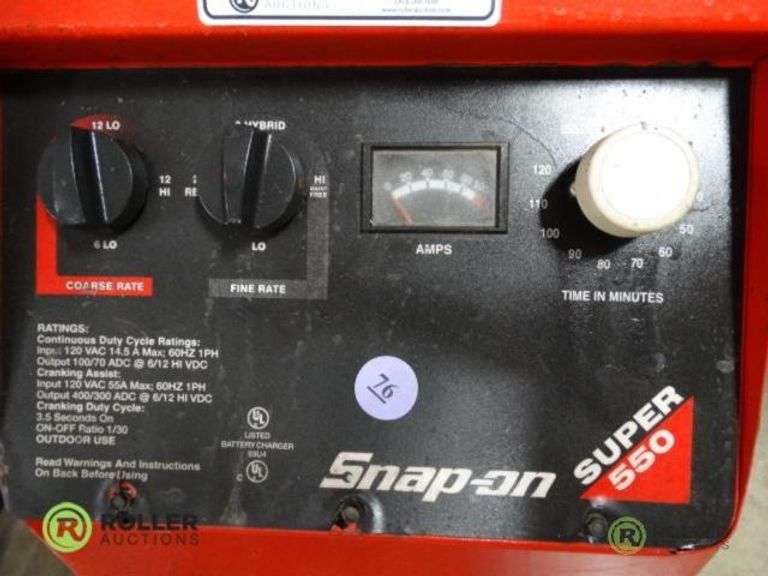 Snap On Super 550 Battery Charger Roller Auctions
