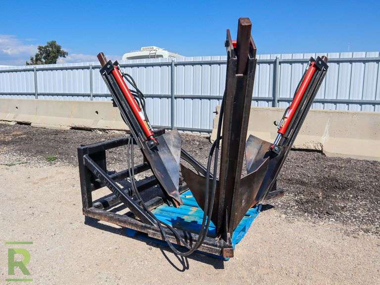 Hydraulic Tree Spade Attachment to Fit Skid Steer Loader, 3Blade