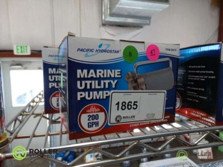 (2) New Pacific Hydrostar 09576 Marine Utility Pumps, 200GPH Roller