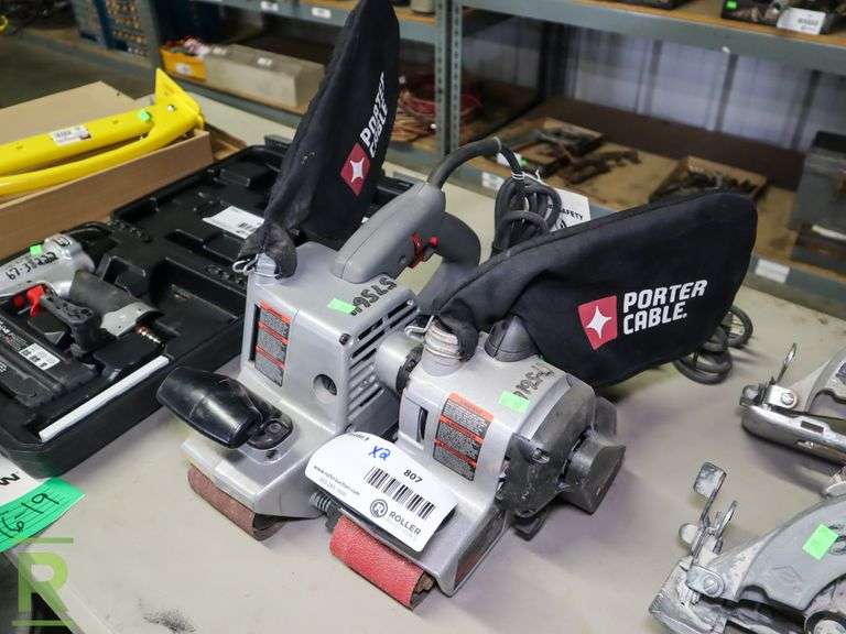 (2) Porter Cable Belt Sanders Roller Auctions