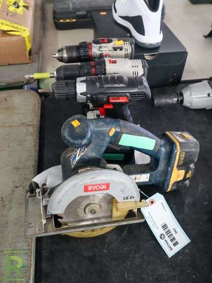 (3) Drills and 4-1/2 Circular Saw - Roller Auctions