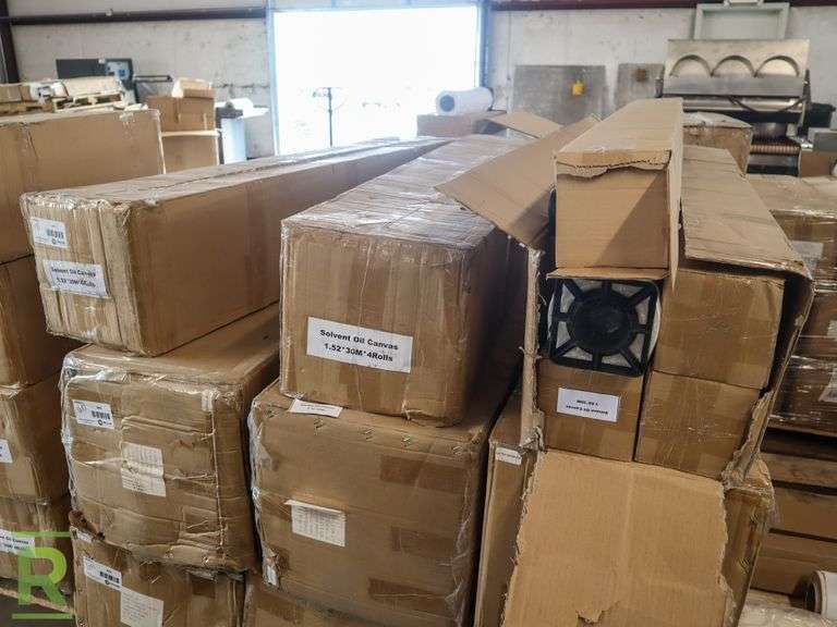 (3) Boxes of Solvent Oil Canvas Rolls, 1.52 x 30M - Roller Auctions