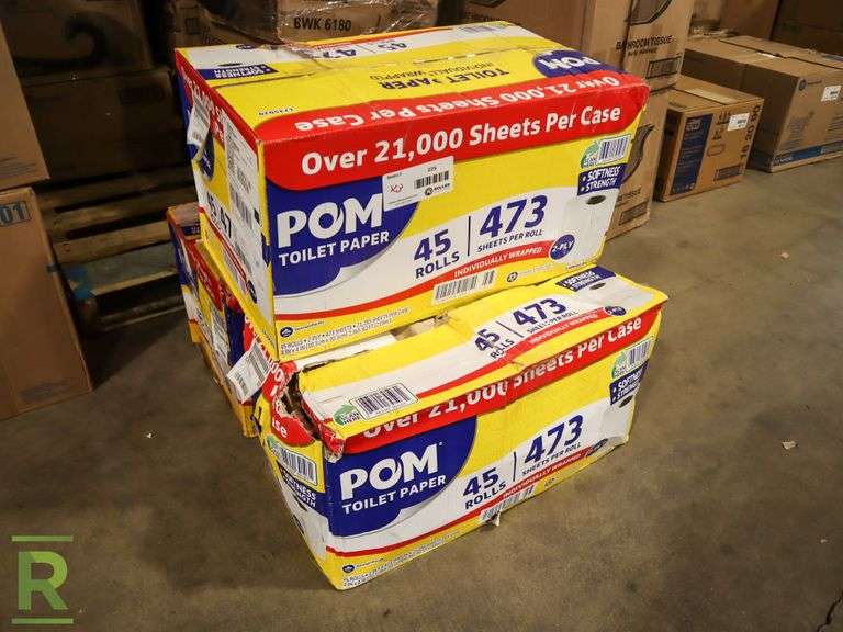 (3) Boxes of POM 1735020 Toilet Paper Roller Auctions