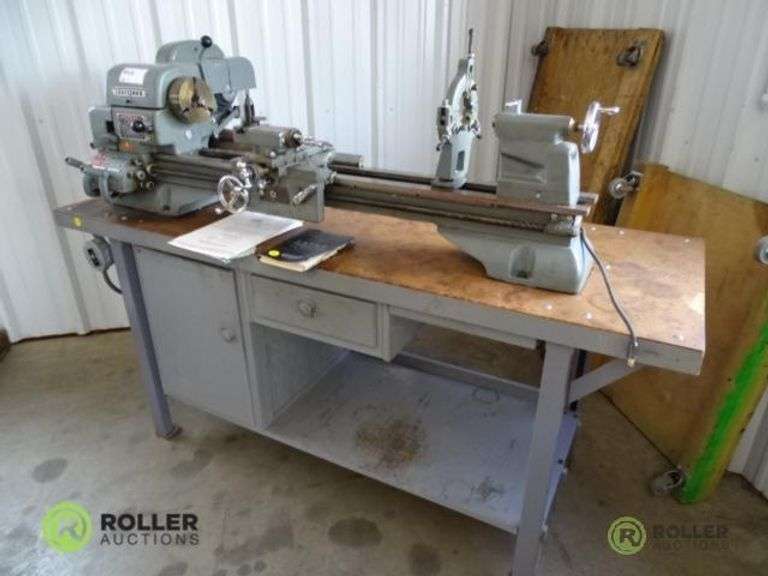 Craftsman 12in Metal Turning Lathe, 5in 3Jaw Check, Steadyrest, On