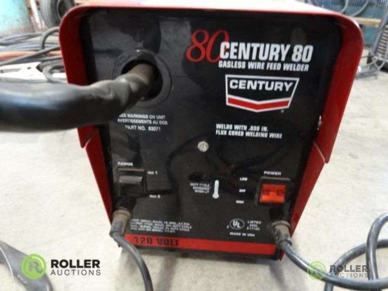 Century 80 Gasless Wire Feed Welder, 120V Roller Auctions