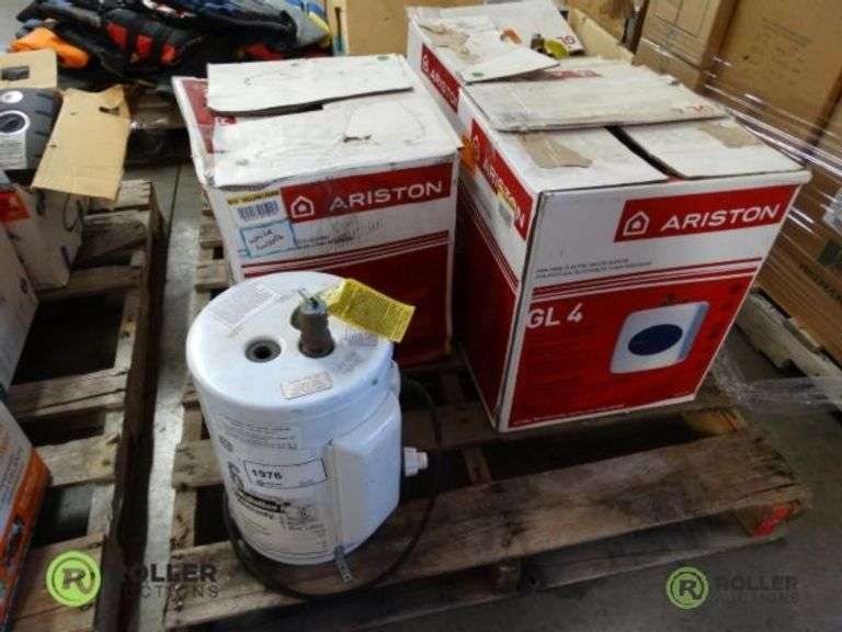3) Ariston Mini-Tank Electric Water Heaters and GE Smartwater Mini Electric  Water Heater - Roller Auctions